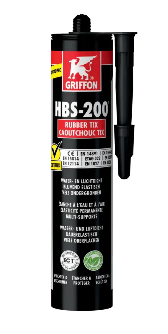 Griffon HBS-200 Rubber Tix koker 310 gram  - zwart