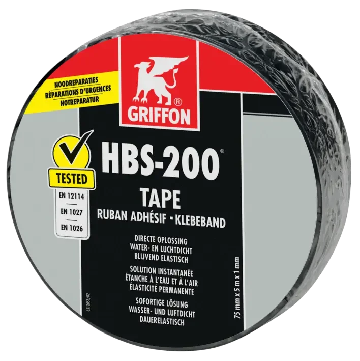 Griffon HBS-200 Tape rol 10 m¹  - zwart