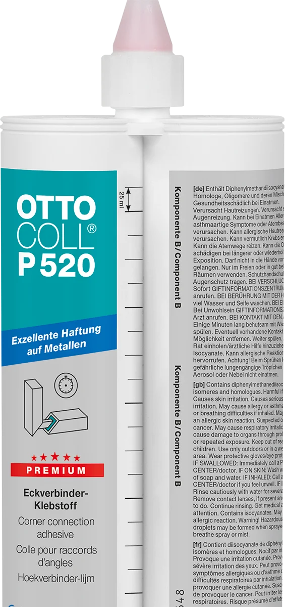 OTTOCOLL P520 SP4897 koker 2x 310 ml - De 2-comp. PU-lijm voor het lijmen van hoekverbindingen